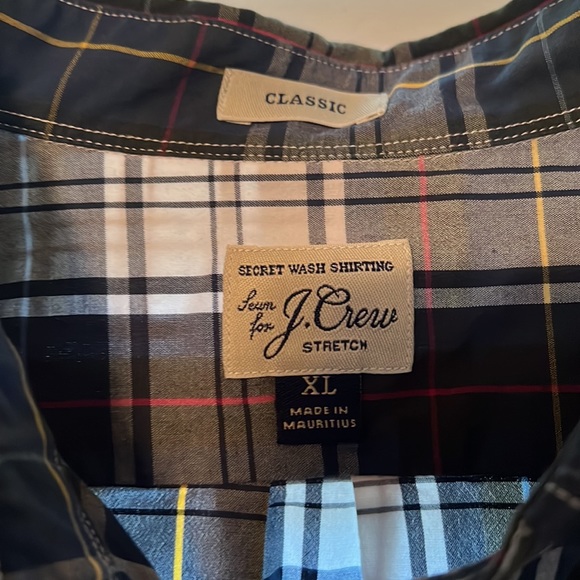J. Crew XL Classic Plaid Long Sleeve - Picture 2 of 2